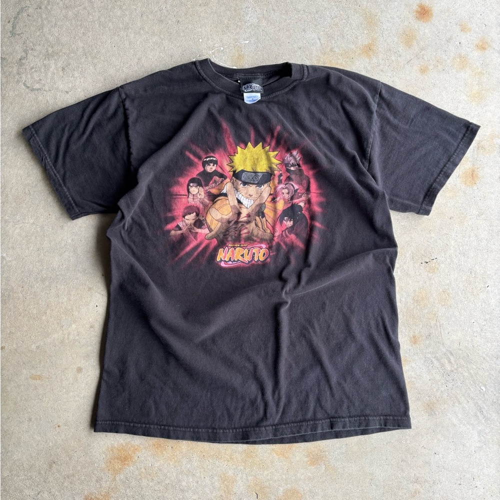 Vintage Naruto Shonen Jump 2002 Faded Black Tee